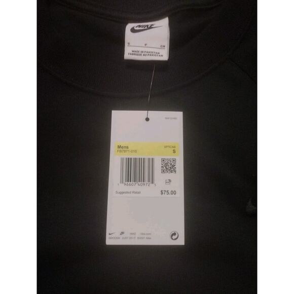 Men’s Nike Big Swoosh Pullover Shirt Black Size Small - Picture 4 of 4
